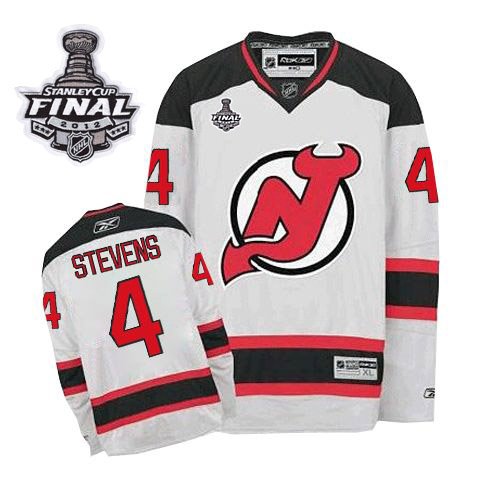 New Jersey Devils #4 Scott Stevens 2012 Stanley Cup Finals White Road Stitched NHL Jersey