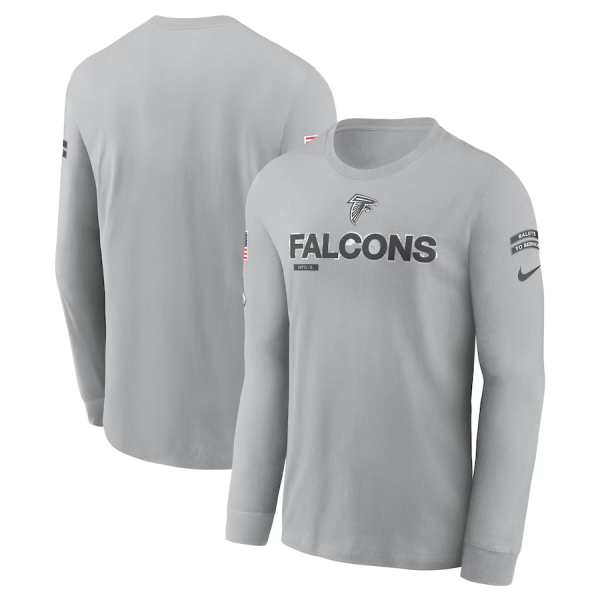 Men's Nike Gray Atlanta Falcons 2024 Salute To Service Long Sleeve T-Shirt