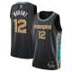 Men's Memphis Grizzlies #12 Ja Morant Black 2021 NBA Draft Aldama City Edition Jersey