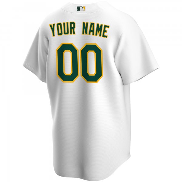 Youth Oakland Athletics Nike White Home Replica Custom Jersey