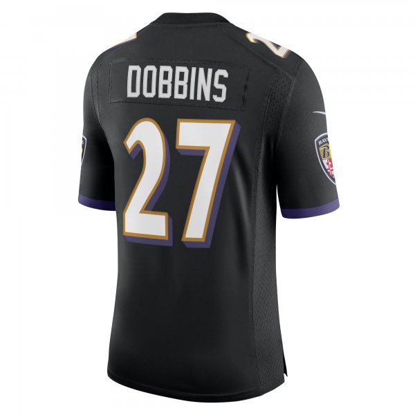 Men's Baltimore Ravens J.K. Dobbins Nike Black Vapor Limited Jersey