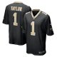 Men's New Orleans Saints Alontae Taylor Nike  Black Team Game Jersey