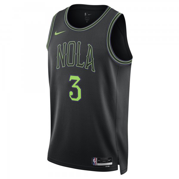 Unisex New Orleans Pelicans CJ McCollum Nike Black 2023/24 Swingman Jersey - City Edition