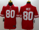 Nike San Francisco 49ers #80 Jerry Rice Red Team Color Men's Stitched NFL Limited Jersey