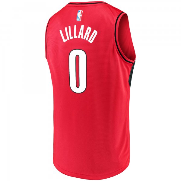 Men's Portland Trail Blazers Damian Lillard Fanatics Red Fast Break Replica Jersey - Statement Edition