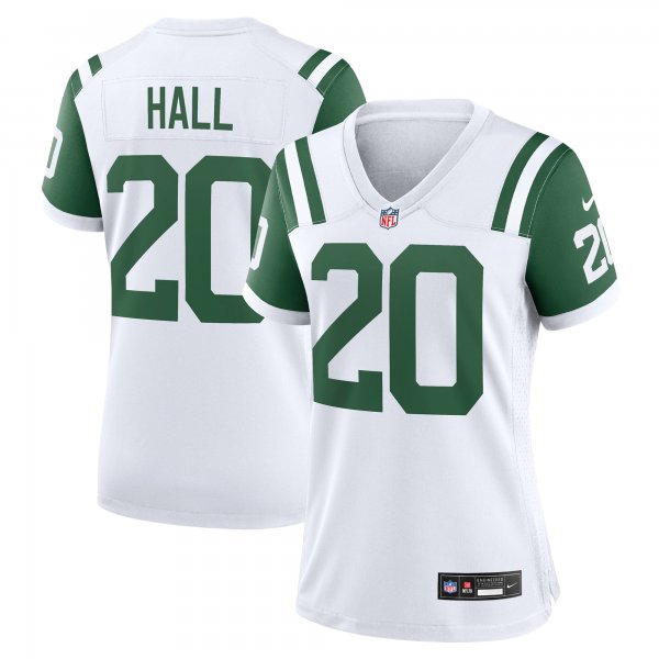 Women's New York Jets #20 Breece Hall Nike White Classic Alternate Jersey