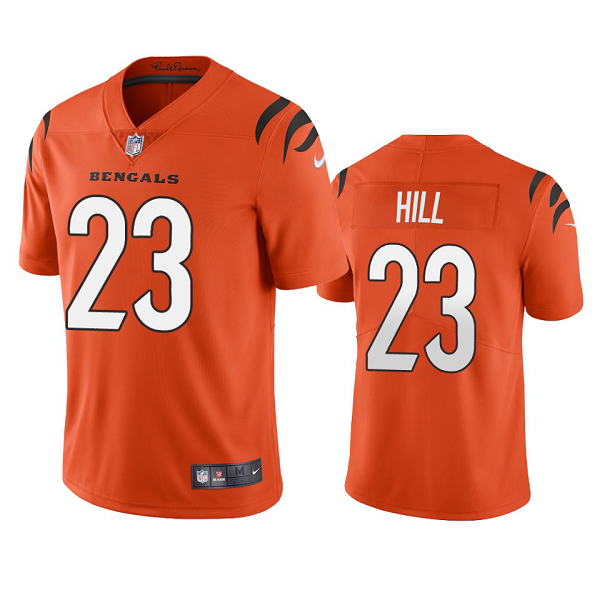 Men's Cincinnati Bengals Daxton Hill Orange 2022 NFL New Draft Vapor Limited Jersey