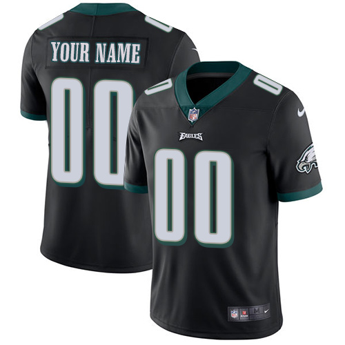 Men's Nike Philadelphia Eagles Customized Black Alternate Vapor Untouchable Custom Limited NFL Jersey