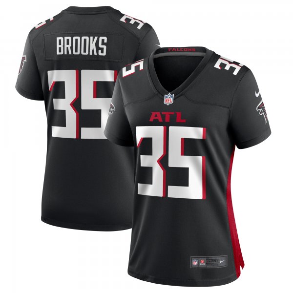 Women's Atlanta Falcons Natrone Brooks Nike  Black Team Game Jersey